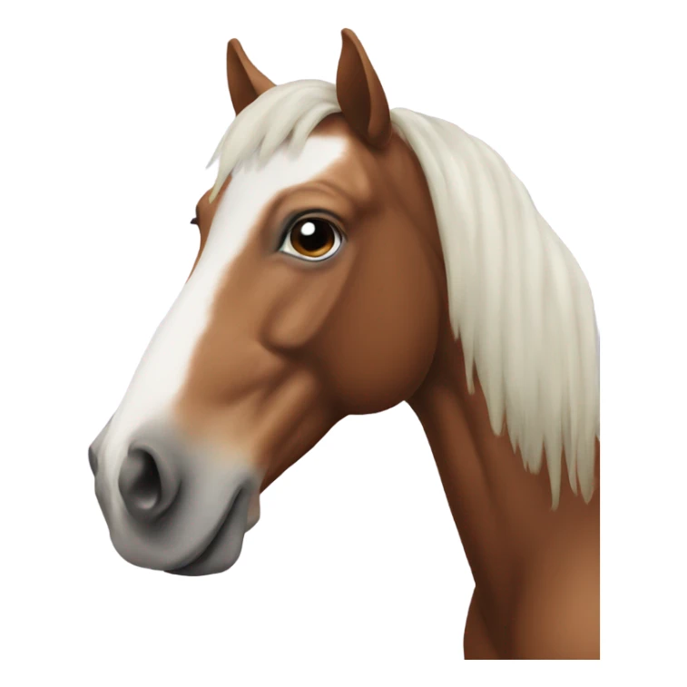Horse with clown wig and nose  sticker