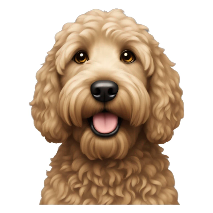 Black golden doodle sticker
