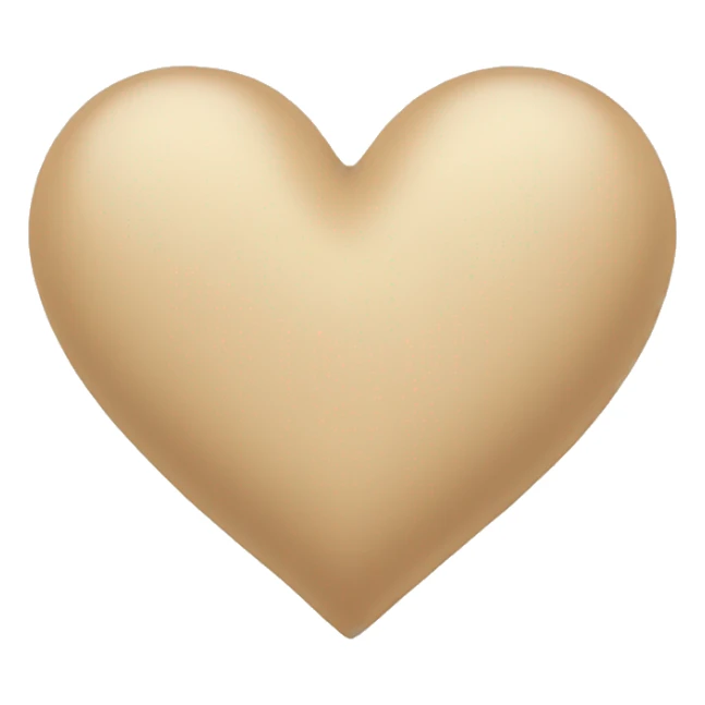beige heart  sticker