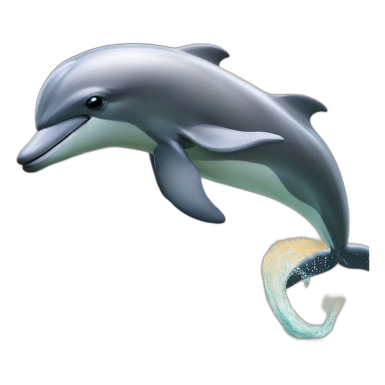 dolphin and horse as an one animal sticker