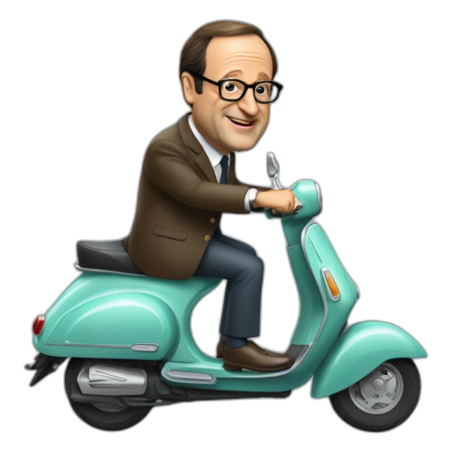 françàis hollande en scooter sticker