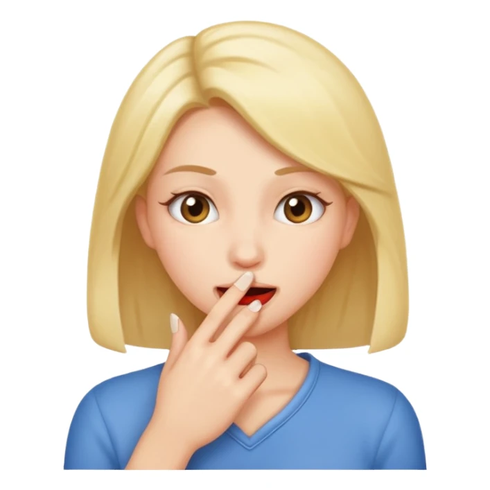 Femme qui mort sont doigts de façon mignonne sticker