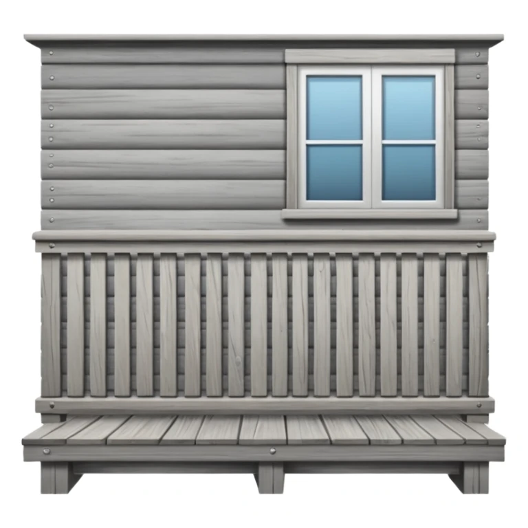 wooden balcony sticker