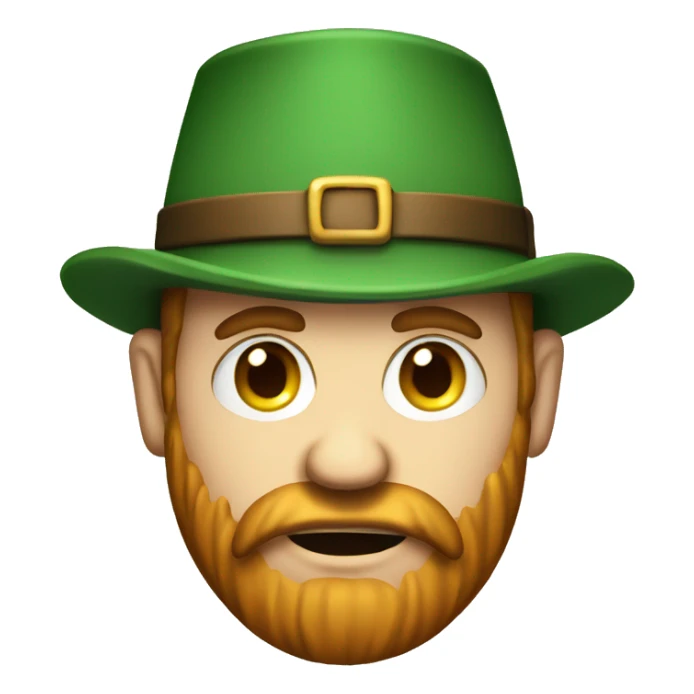 irish angry man 30 years old with beard and hat sticker