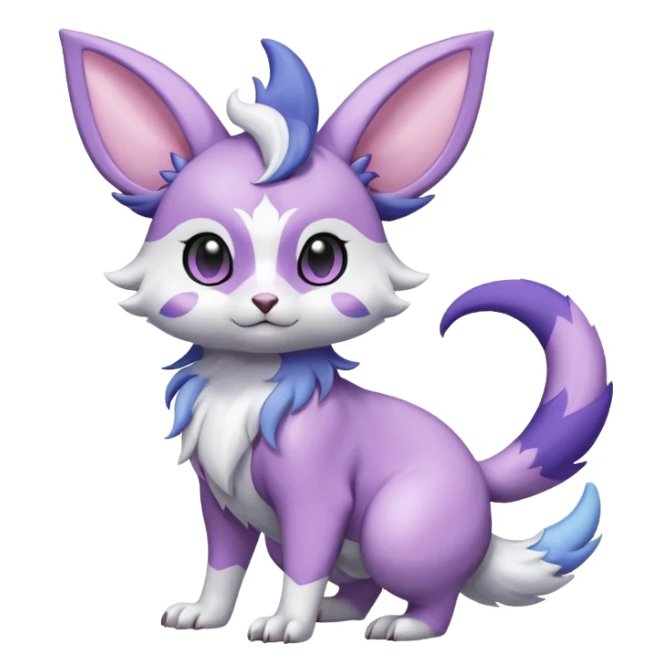 Shiny Furret-Absol-Espurr-Mienshao-Espeon-Hybrid (Full body) sticker