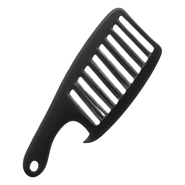 Comb for agro hair with metal sticker