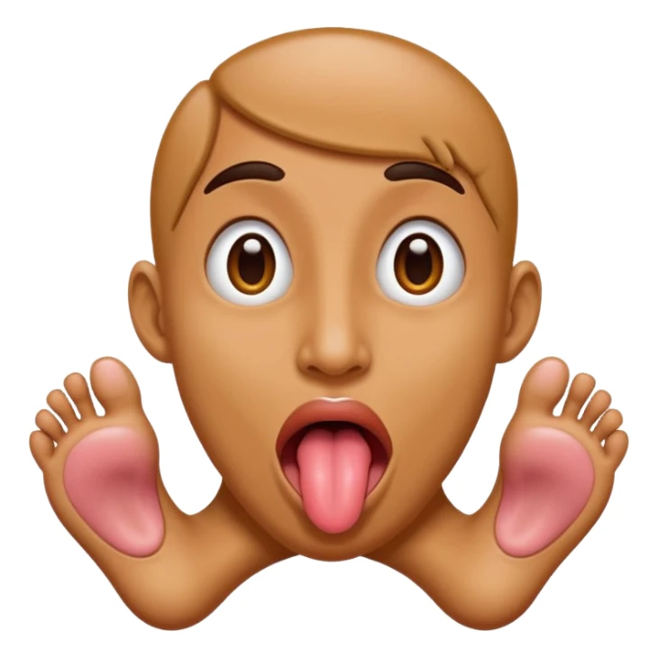 Very long toung with feet  sticker