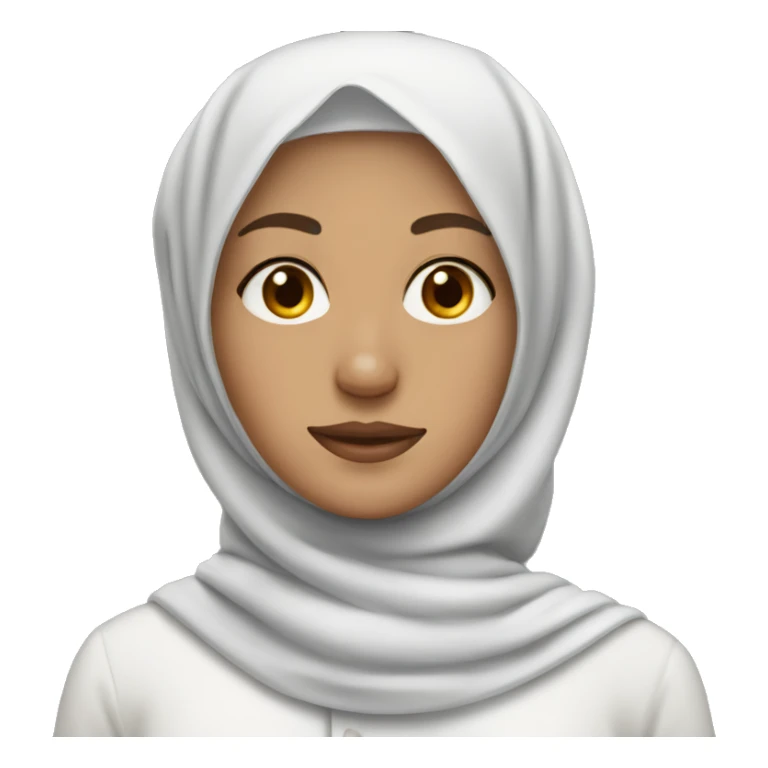 white loose hijab freckled woman  sticker