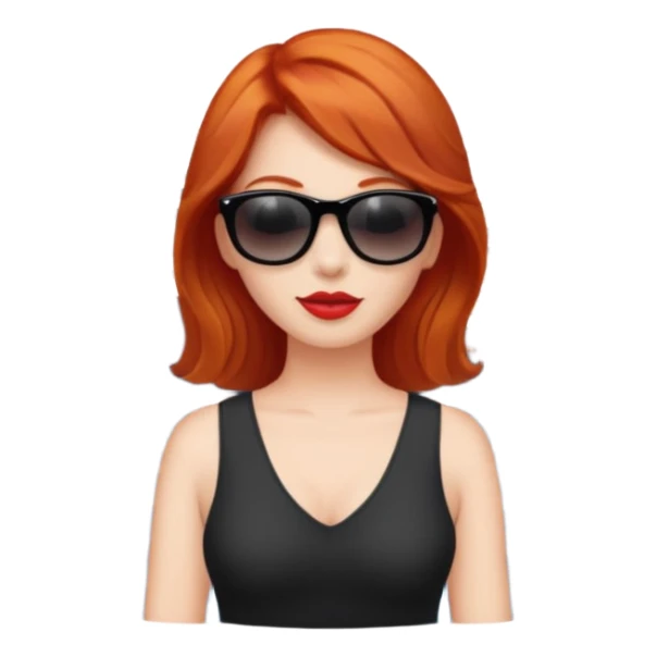red headed woman with a cruise ship in the background sticker