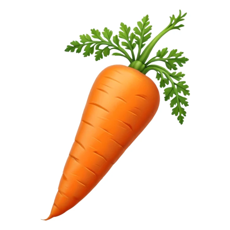 Create a carrot with a bend and a curve  sticker