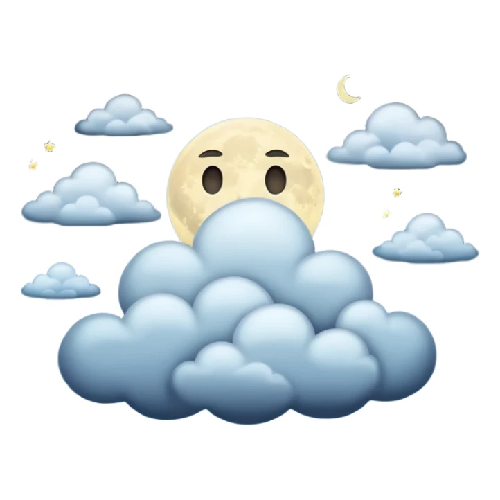 cloudy night sticker