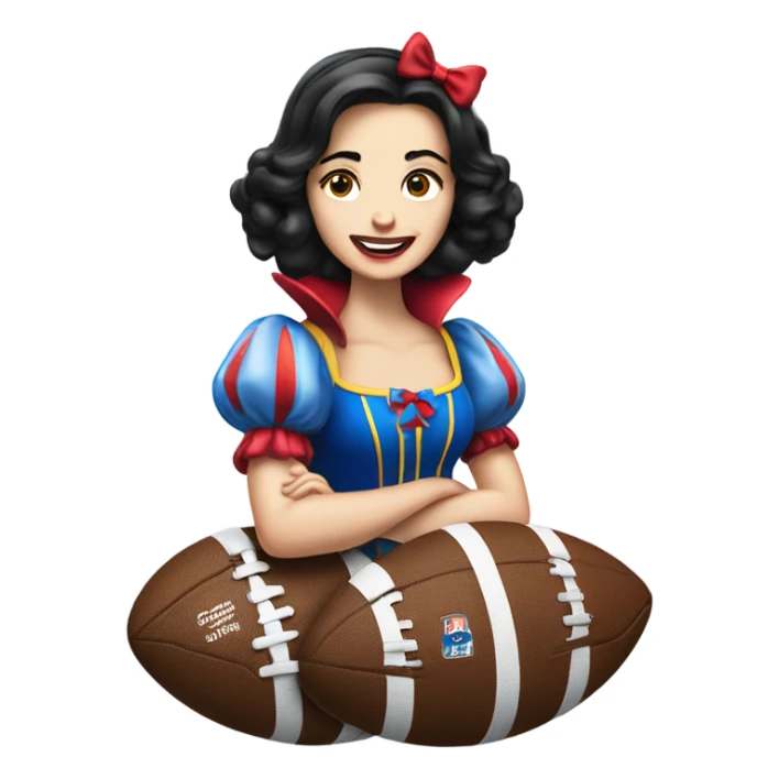 Snow White and 7 footballs sticker