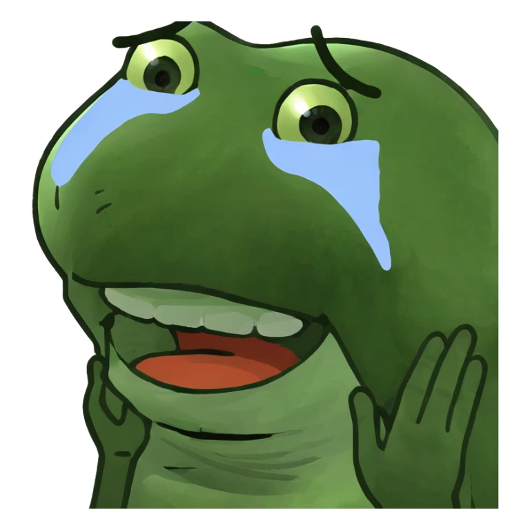 A girl laughing and crying sticker