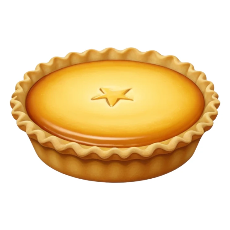 tart food in 3d style no faces sticker