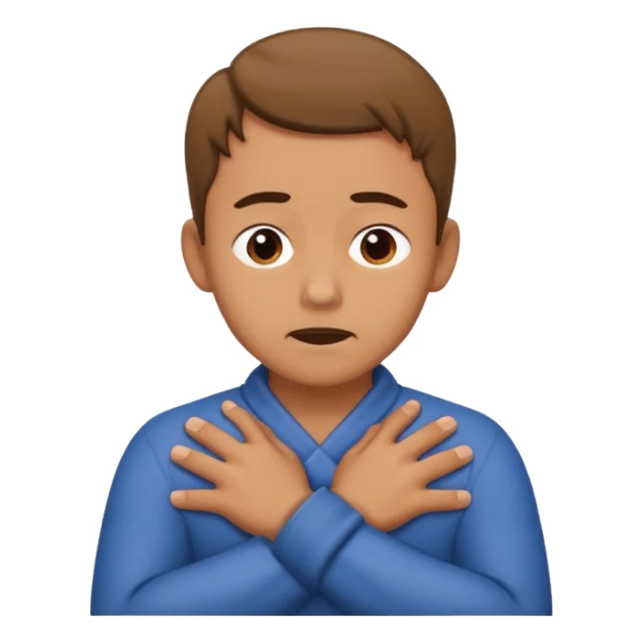 Man with hands gripped around neck crossed like he is choking sticker