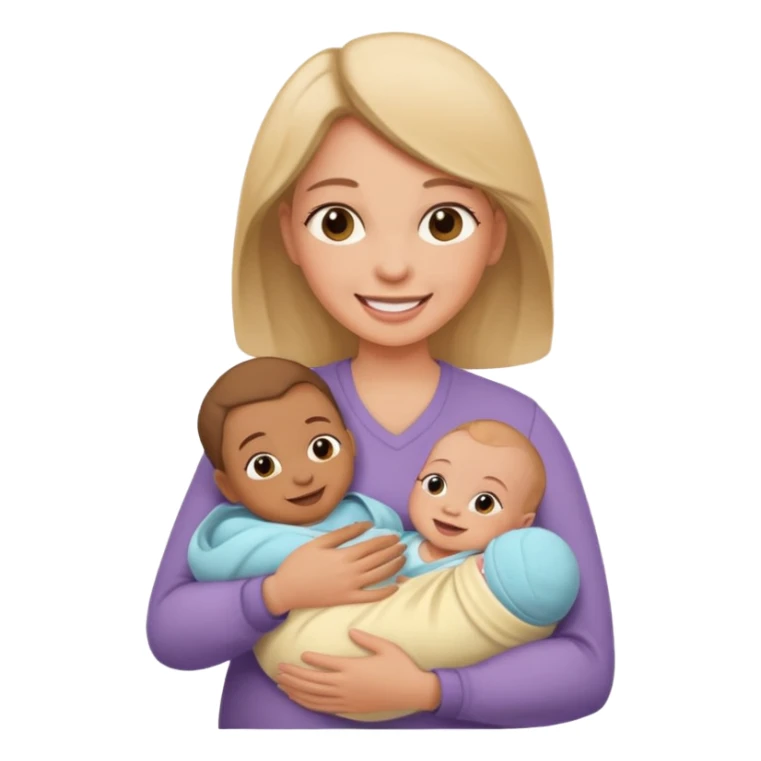 mother with one newborn baby sticker