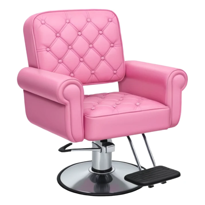 pink hairstylist chair sticker