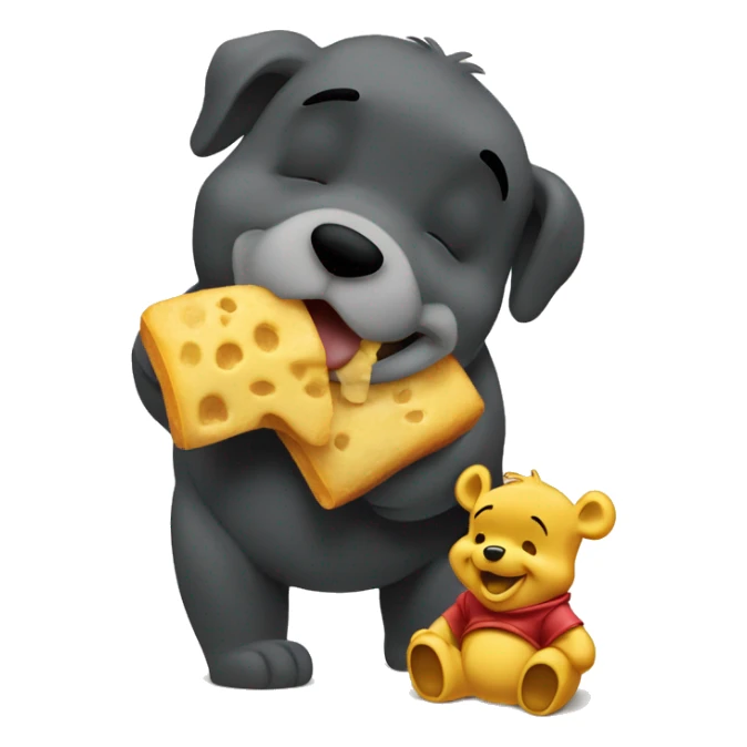 winnie the pooh eating  sticker