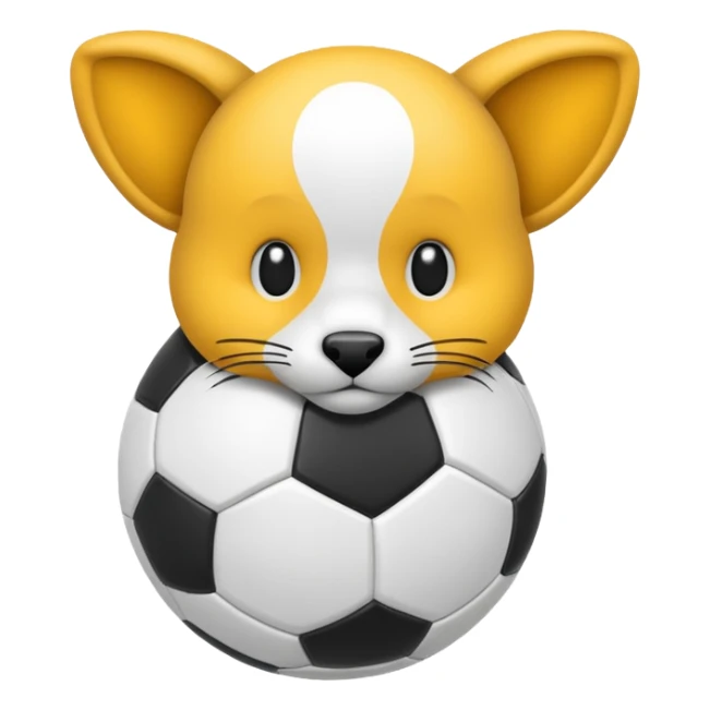 Una mascota de futbol soccer sticker
