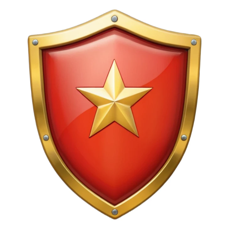 generate a very realistic shield metal with the USSR flag sticker