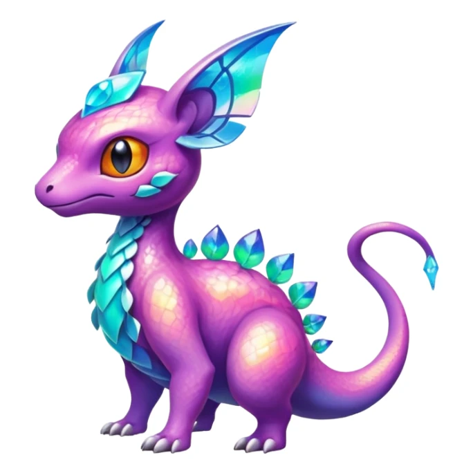 Elemental magical colorful exotic Pokémon-Fakémon-creature sticker