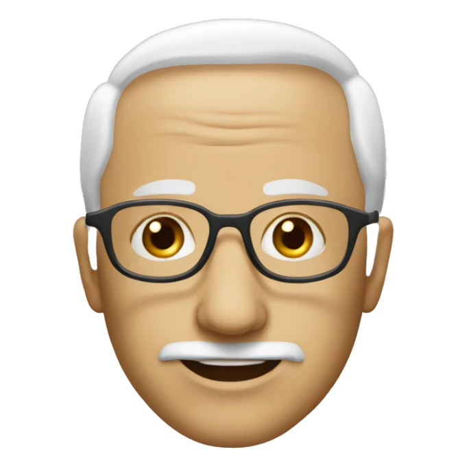 Can you make an old bald blonde man with glasses?  sticker