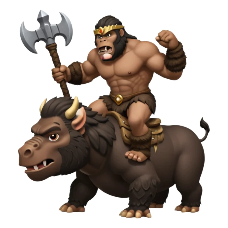 king kong on hog rider clash of clans sticker