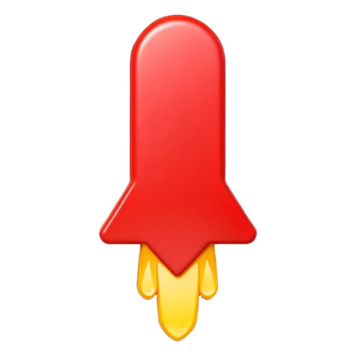 A bright red exclamation mark emoji, glossy, 3D, cartoon style, vibrant colors, smooth shading, simple background, iOS emoji style, high detail, cute and expressive
 sticker