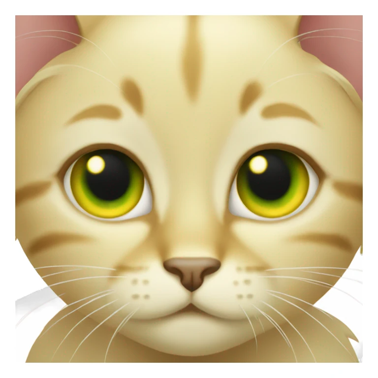 blonde cat yellow green eyes sticker