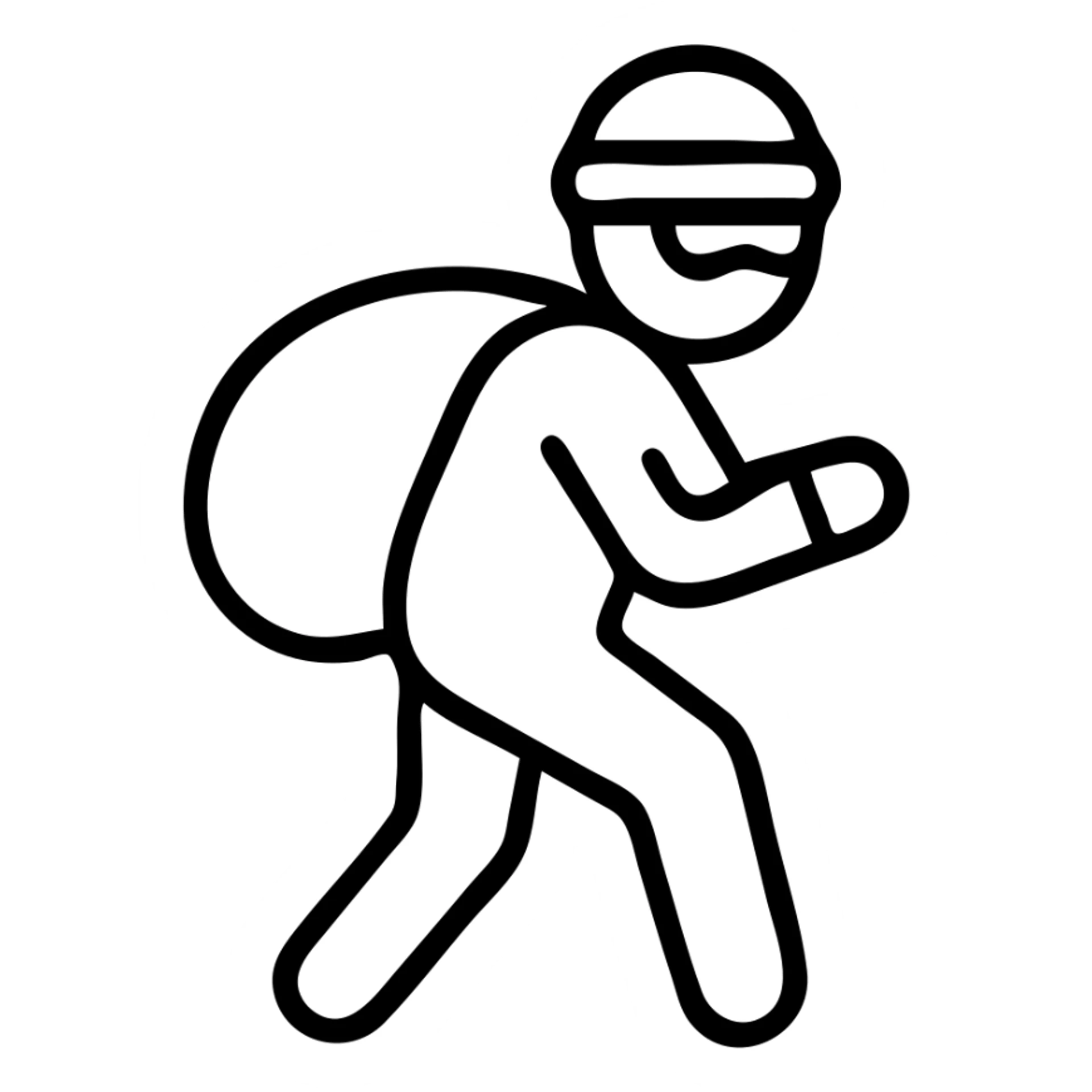 robber in simple pose sticker