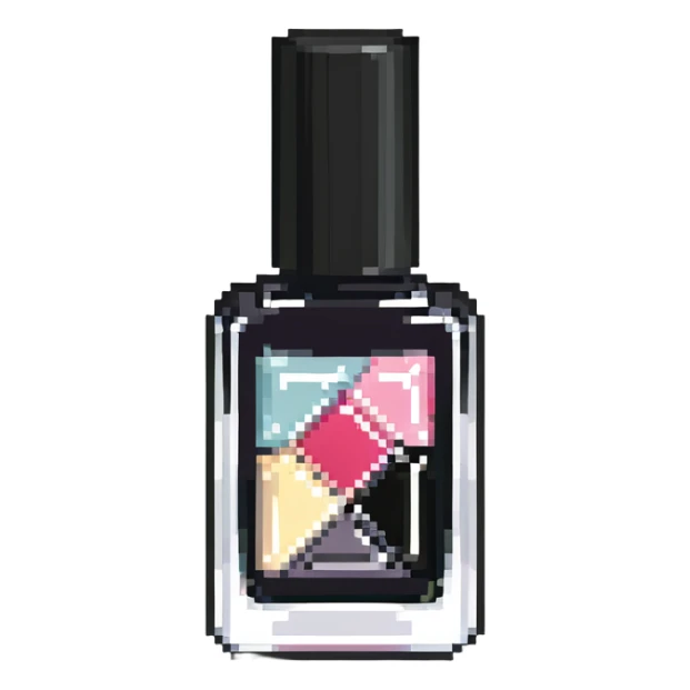 Nail polish bottle beauty item sticker
