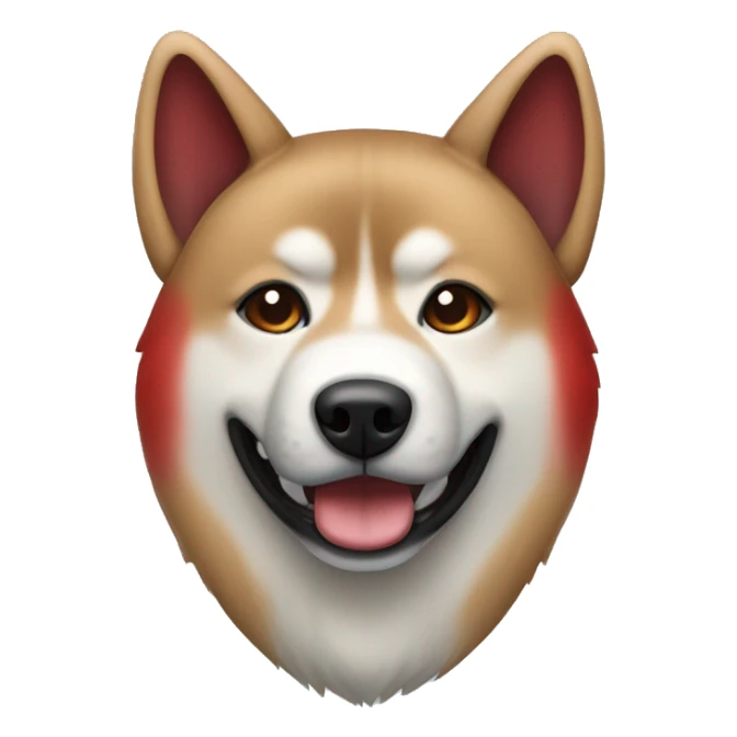Akita inu striped black and red color sticker