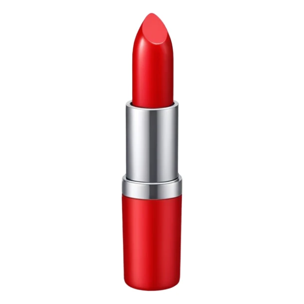 lipstick bullet, polished silver chrome, sexy beauty symbol sticker