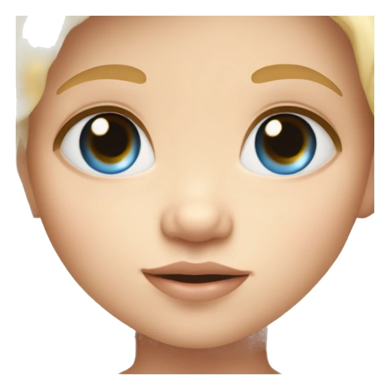 Baby with blonde hair blue eyes and light skin sticker