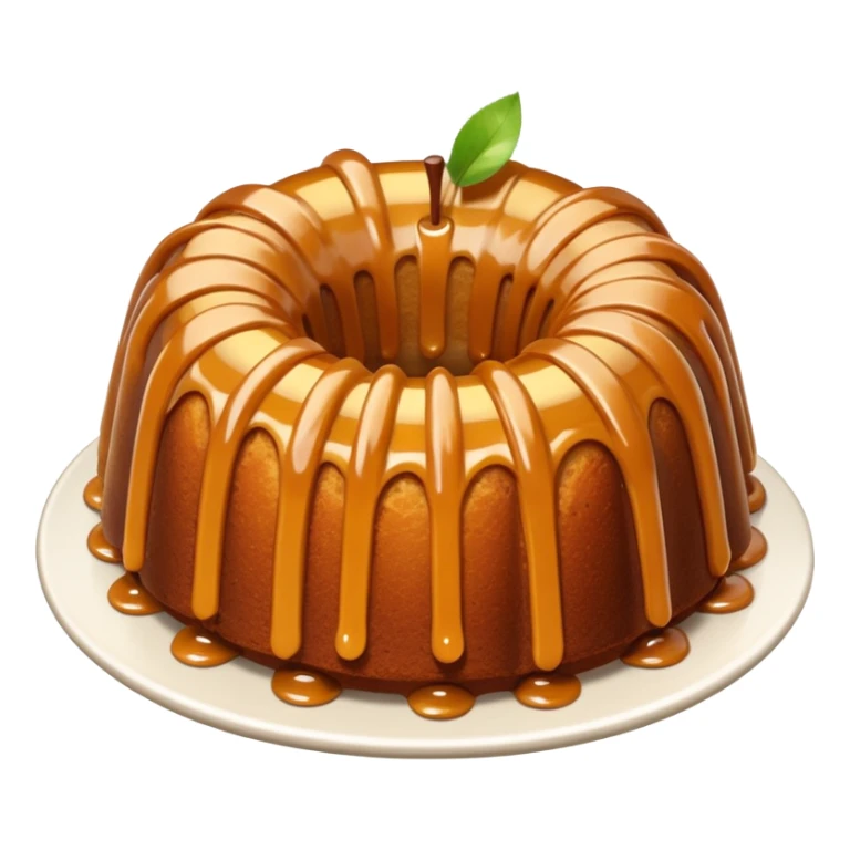 Bundt cake with apple pieces & caramel sauce  sticker