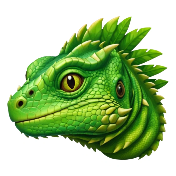 iguana's face  with the eyes that have like swirls sticker