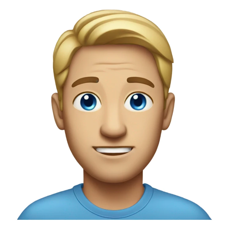 dad with blue eyes standing  sticker