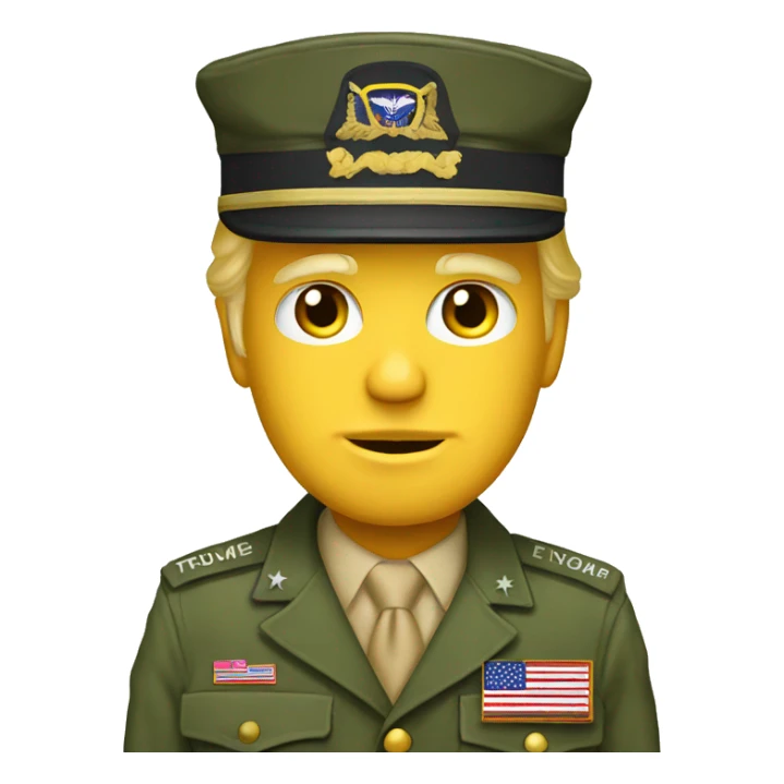 Trump in us military clothing  sticker