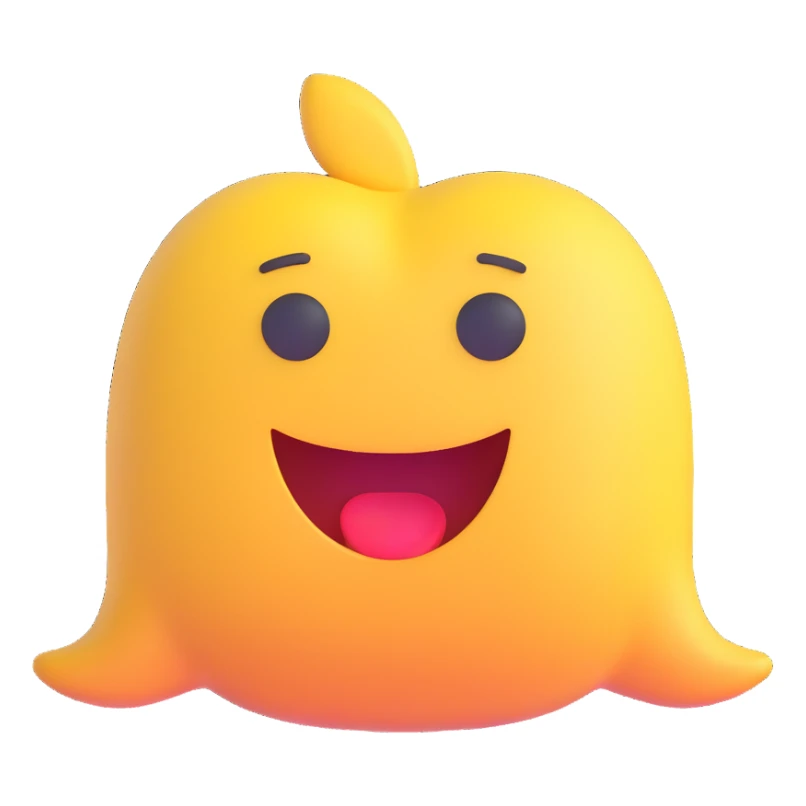 iPad, 3D emoji style, soft shading sticker