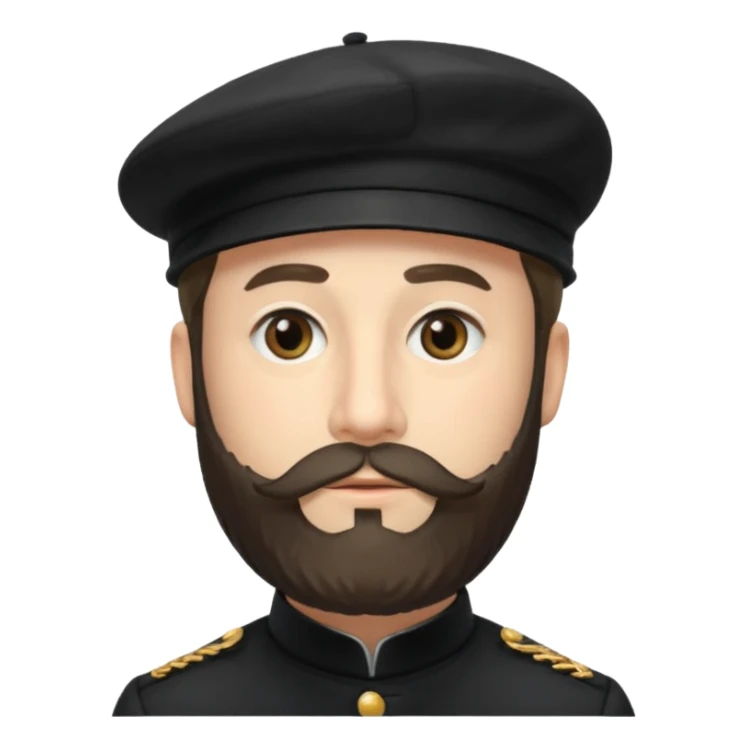 Claude Monet wear black berret hat sticker