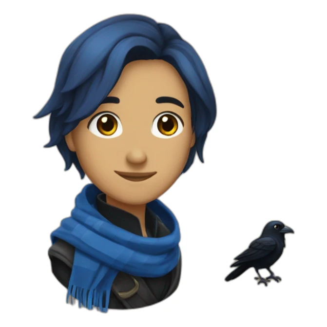 Ravenclaw raven with scarf hogwarts sticker