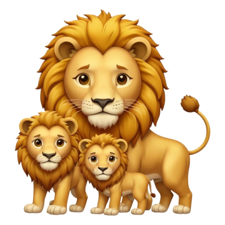 lion family sticker