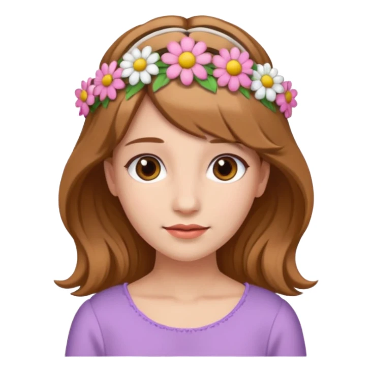Women  with flower hair band  sticker