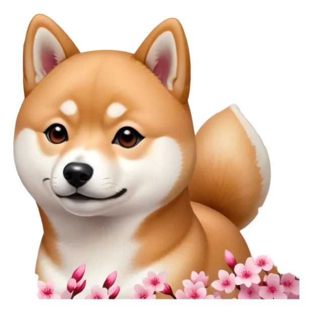 Japan sakura shiba inu sticker