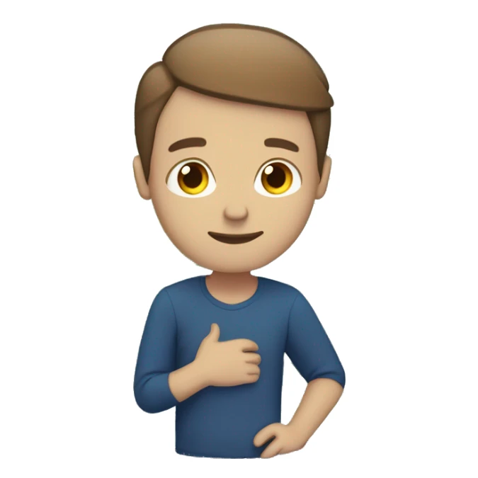 white man short brown hair slightly balding hugging globe sized planet earth sticker