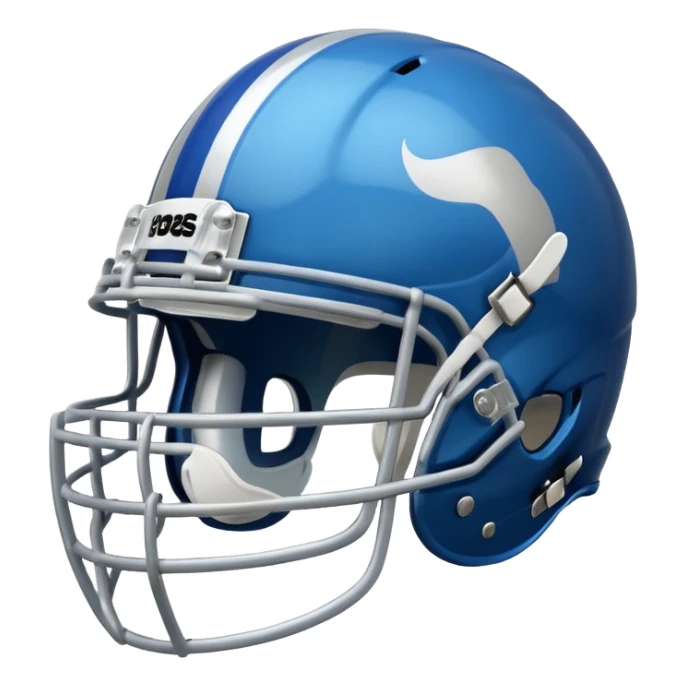 College football player helmet in blue color sticker