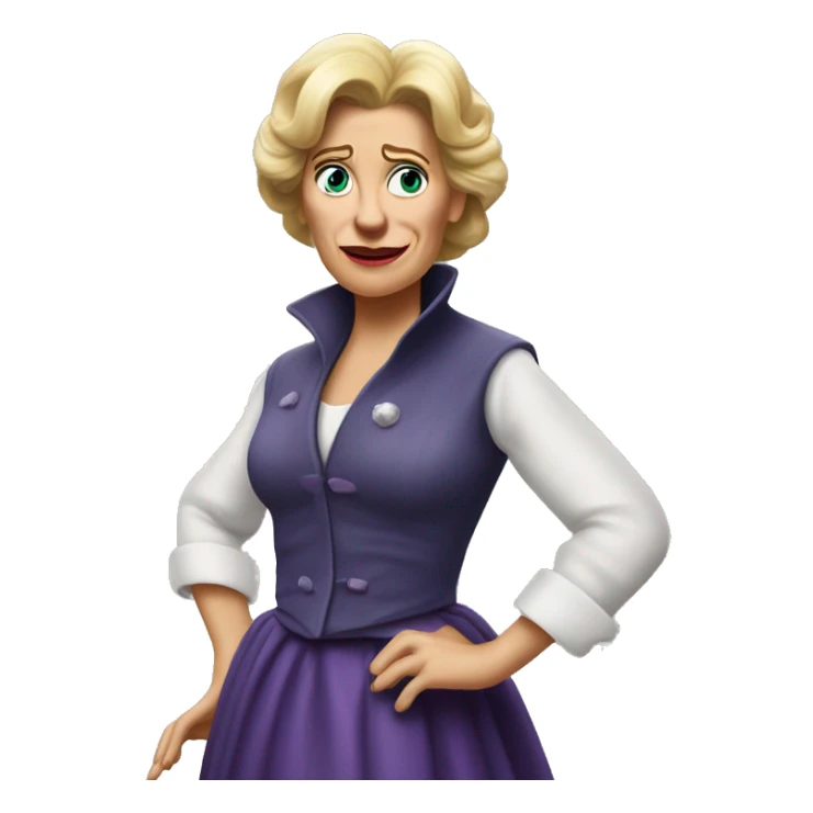 Ursula von der Leyenl very photorealistic shrugs sticker