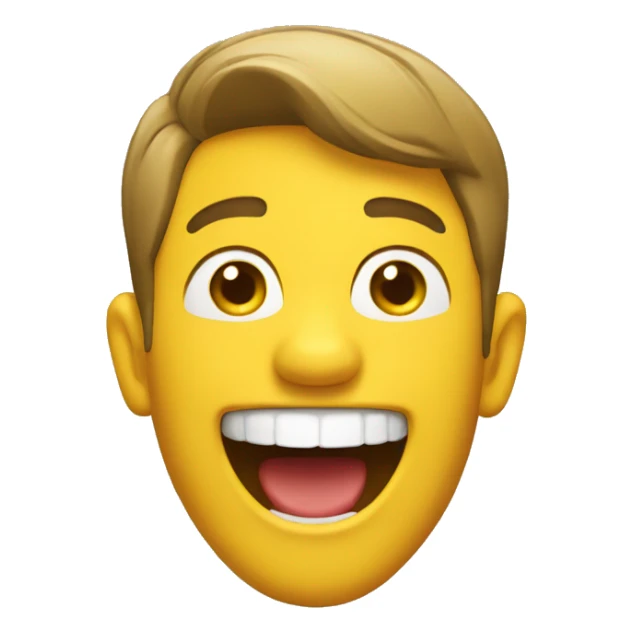 Yellow scout  emoji laughing out loud sticker
