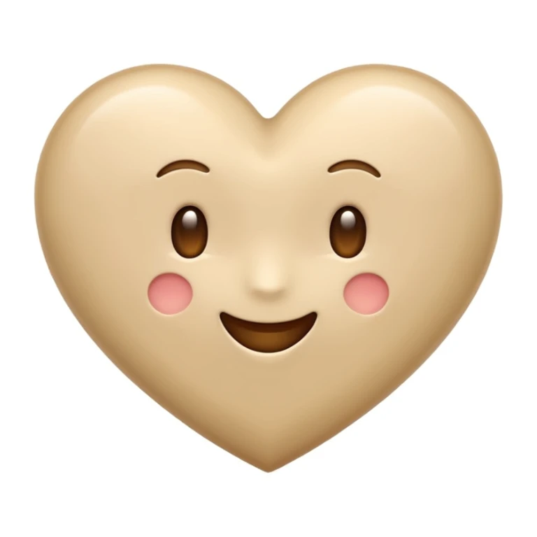 Please make a beige heart emoji which can i use in the text on IG sticker
