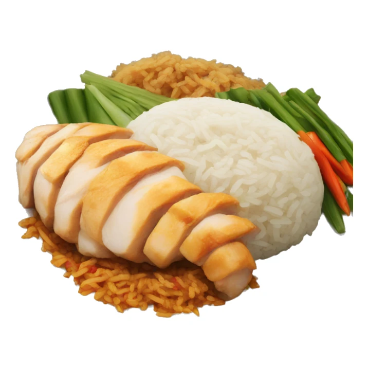 Thai food Chicken and rice  sticker